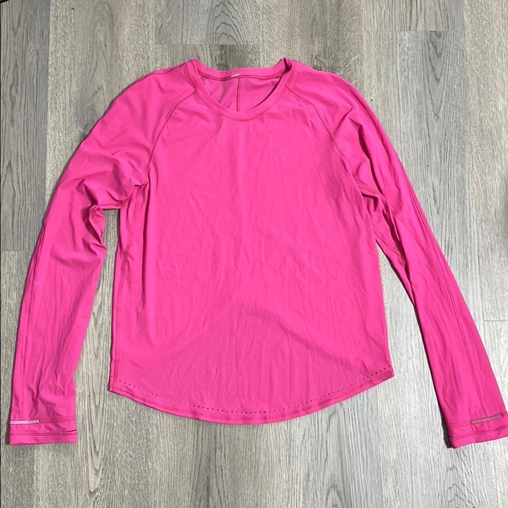 Hot pink Lululemon long sleeve top